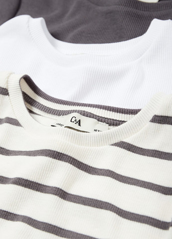 Комбинированная летняя футболка (3 шт.) C&A