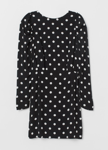Черно-белое кэжуал сукня H&M в горошек
