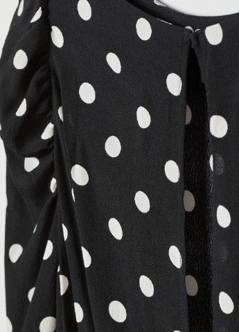 Чорно-білий кежуал плаття H&M в горошок