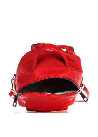Рюкзак Genuine Leather однотонный красный кэжуал