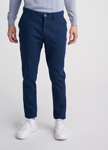 Темно-синие кэжуал демисезонные зауженные брюки SELA