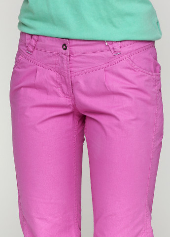 Розовые кэжуал демисезонные со средней талией брюки Jack Wolfskin