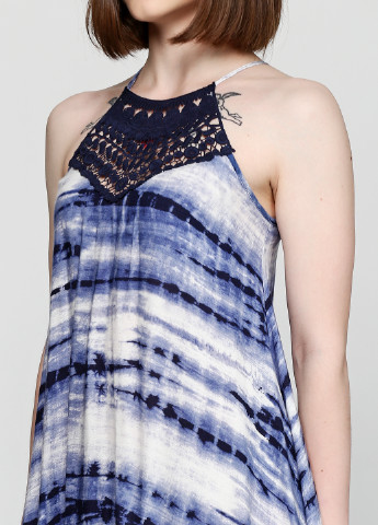 Комбинированное кэжуал платье Miami Style с абстрактным узором