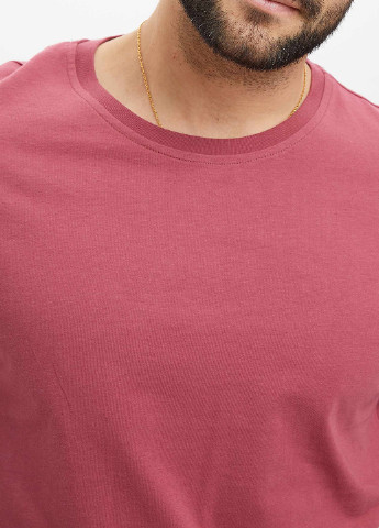 Темно-розовая летняя футболка DeFacto