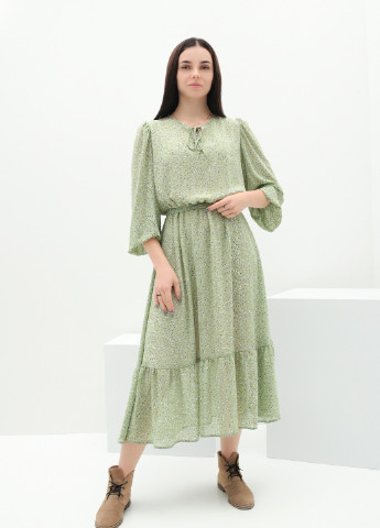 Зеленое кэжуал платье No Brand