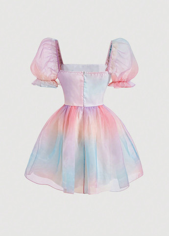 Комбінована святковий, кежуал сукня кльош SHEIN з градієнтом