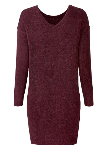 Бордовое кэжуал платье платье-свитер Esmara однотонное