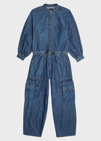 Комбинезон G-Star Raw комбинезон-брюки варенка синий денил хлопок, джинс