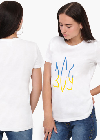 Белая демисезон футболка женская всу (armed forces of ukraine) белый (8976-3674) s MobiPrint