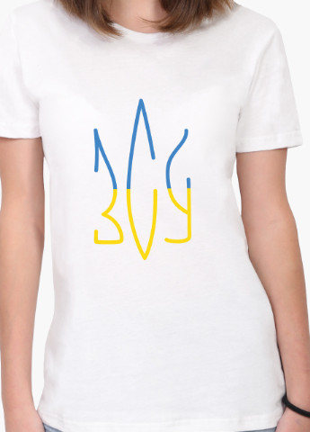 Белая демисезон футболка женская всу (armed forces of ukraine) белый (8976-3674) s MobiPrint