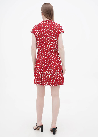 Бордовое кэжуал платье клеш Boden с цветочным принтом