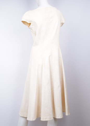 Светло-бежевое кэжуал платье клеш Ralph Lauren однотонное