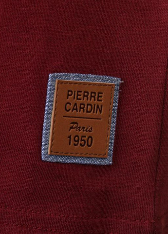 Бордовая футболка-поло для мужчин Pierre Cardin однотонная