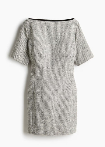 Серое кэжуал платье H&M меланжевое