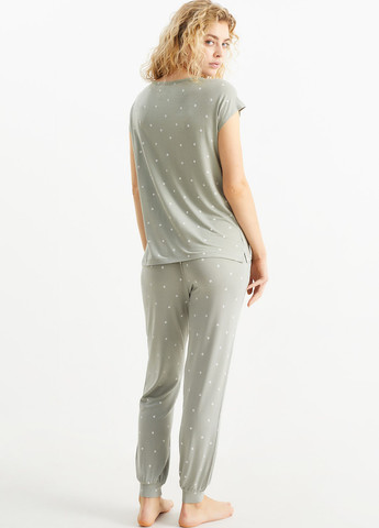 Оливкова всесезон піжама (футболка, штани) футболка + штани C&A