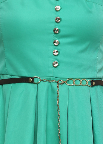 Зеленое кэжуал платье клеш EUHENE однотонное