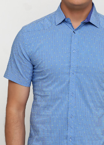 Темно-голубой кэжуал рубашка в полоску Recodar
