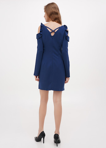 Темно-синее кэжуал платье Sassofono однотонное