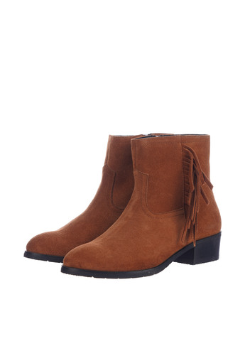 Осенние ботинки казаки Standard с бахромой из натуральной замши