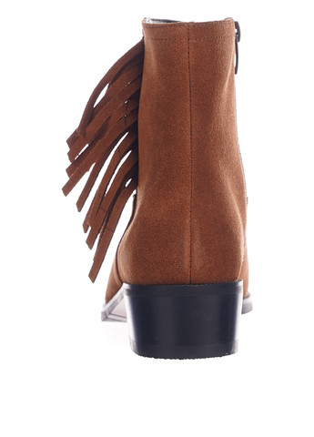 Осенние ботинки казаки Standard с бахромой из натуральной замши