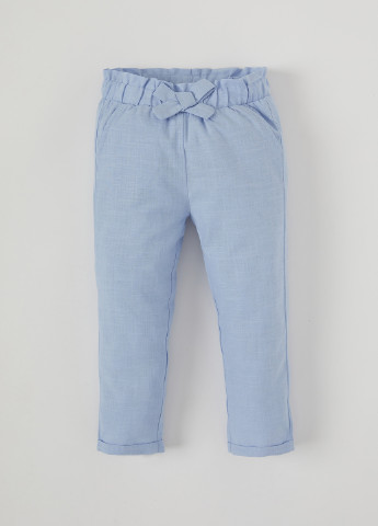 Голубые кэжуал летние зауженные брюки DeFacto