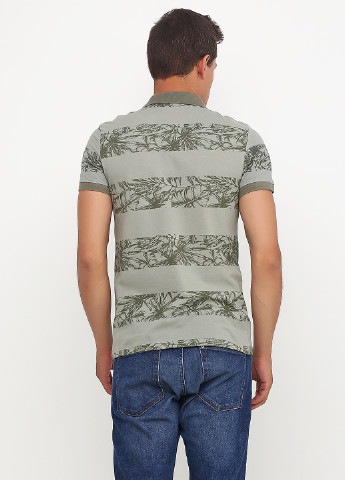 Оливково-зеленая футболка-поло для мужчин DeFacto с рисунком