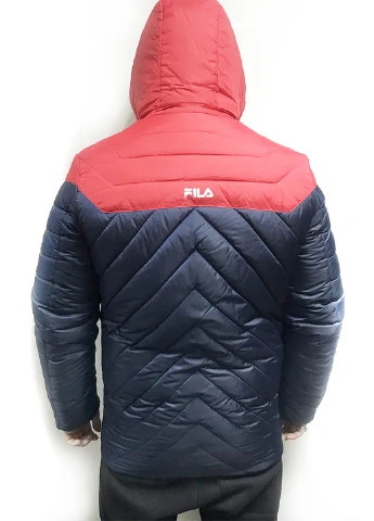 Темно-синяя демисезонная куртка Fila