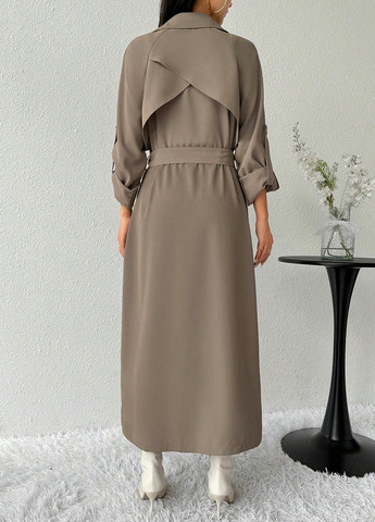 Плащ SHEIN тренчкот на пуговицах демисезон (342068571)