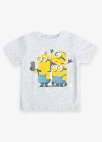 Сіра демісезонна футболка дитяча міньйони сіра Ромашка