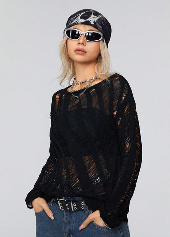 Черный демисезонный джемпер джемпер SHEIN