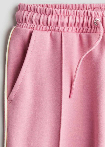 Розовые кэжуал демисезонные прямые брюки H&M