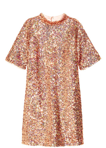 Золотистое кэжуал платье H&M