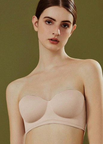 Бежевий бюстгальтер SHEIN без кісточок поліамід