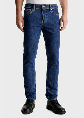 Синие демисезонные слим джинсы Calvin Klein