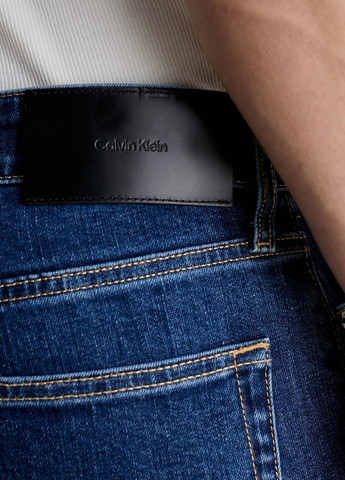 Синие демисезонные слим джинсы Calvin Klein
