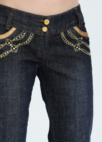 Темно-синие демисезонные прямые джинсы Mateo Bearzotti