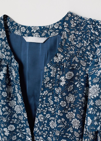 Морской волны кэжуал платье H&M с цветочным принтом