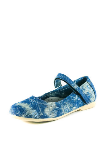 Синие туфли на низком каблуке Шалунишка