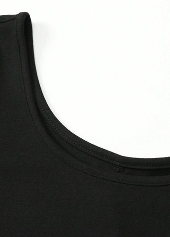 Комбинезон SHEIN комбинезон-брюки однотонный чёрный кэжуал полиэстер, трикотаж