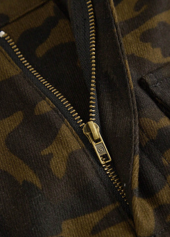 Разноцветная кэжуал камуфляжная юбка SHEIN карго