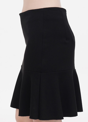 Черная кэжуал однотонная юбка Oltre клешированная