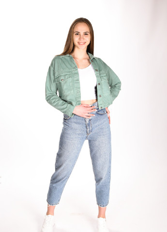 Бирюзовая демисезонная джинсовая куртка riv5871703 xs бирюзовый (2000904032754) RIV.SD