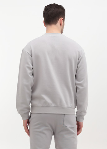 Сіро-голубий світшот H&M однотонний без декору (317203463)