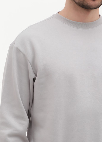 Сіро-голубий світшот H&M однотонний без декору (317203463)