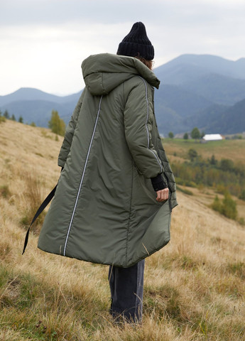 Оливковая (хаки) зимняя куртка Gepur
