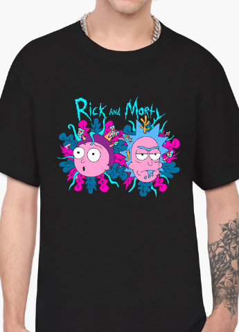 Чорна футболка чоловіча рік санчез рік і морті (rick sanchez rick and morty) (9223-2947-1) xxl MobiPrint