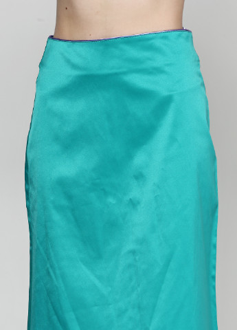 Бирюзовая кэжуал однотонная юбка Smile карандаш