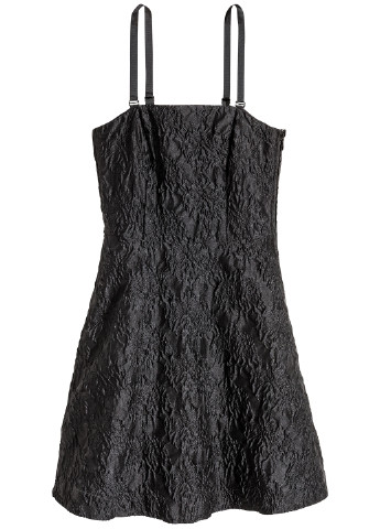 Чорна коктейльна плаття, сукня кльош H&M однотонна