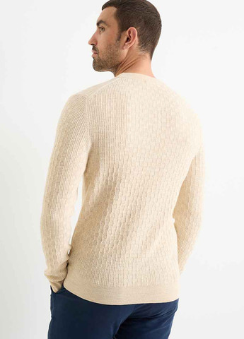 Светло-бежевый демисезонный джемпер из шерсти джемпер C&A