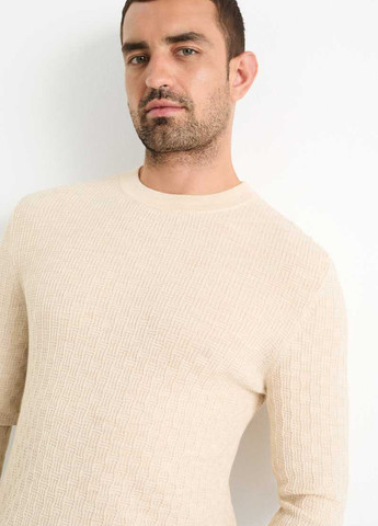 Светло-бежевый демисезонный джемпер из шерсти джемпер C&A